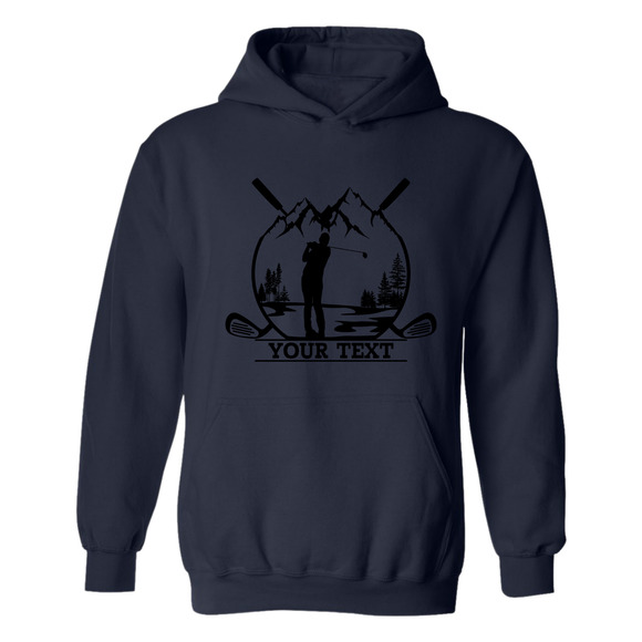 Golf Hoodie Personalized Golfer in Nature Name Sweatshirt - Picture 6 of 9